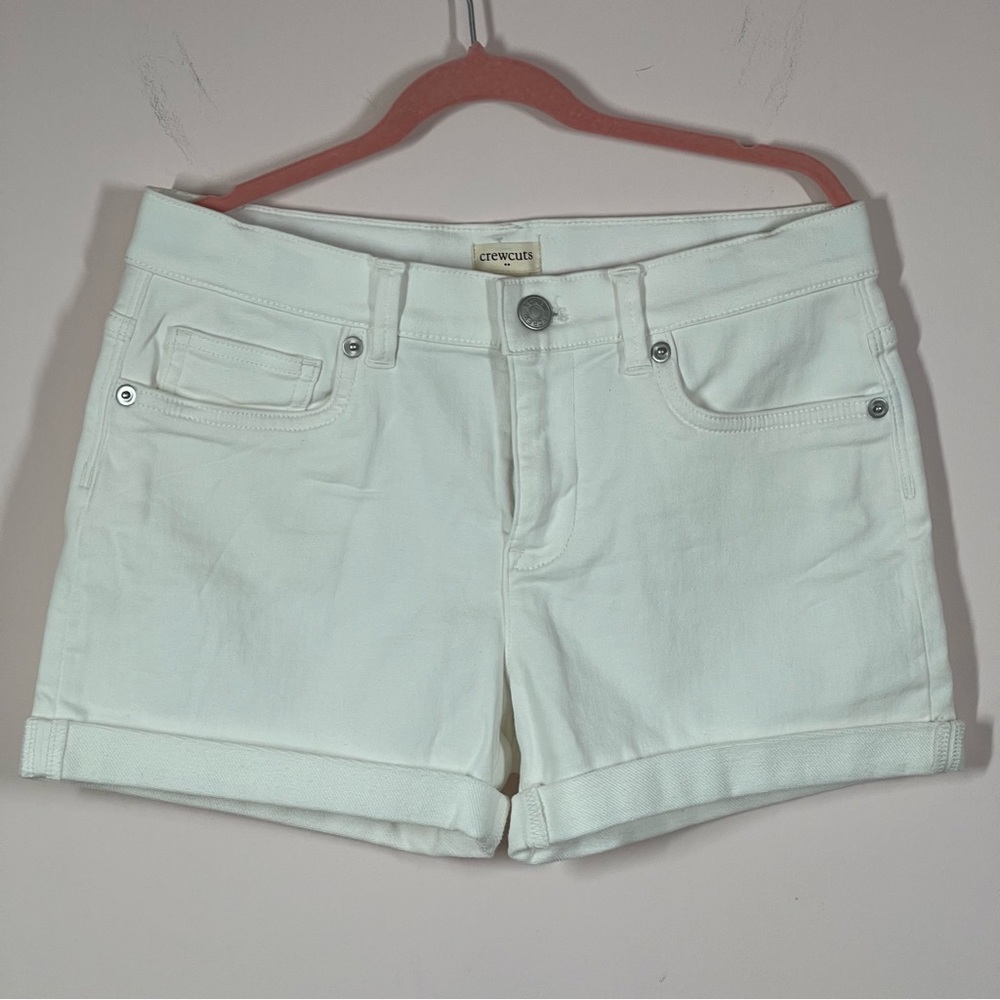 J.Crew Crewcuts Girls' white denim short size 10